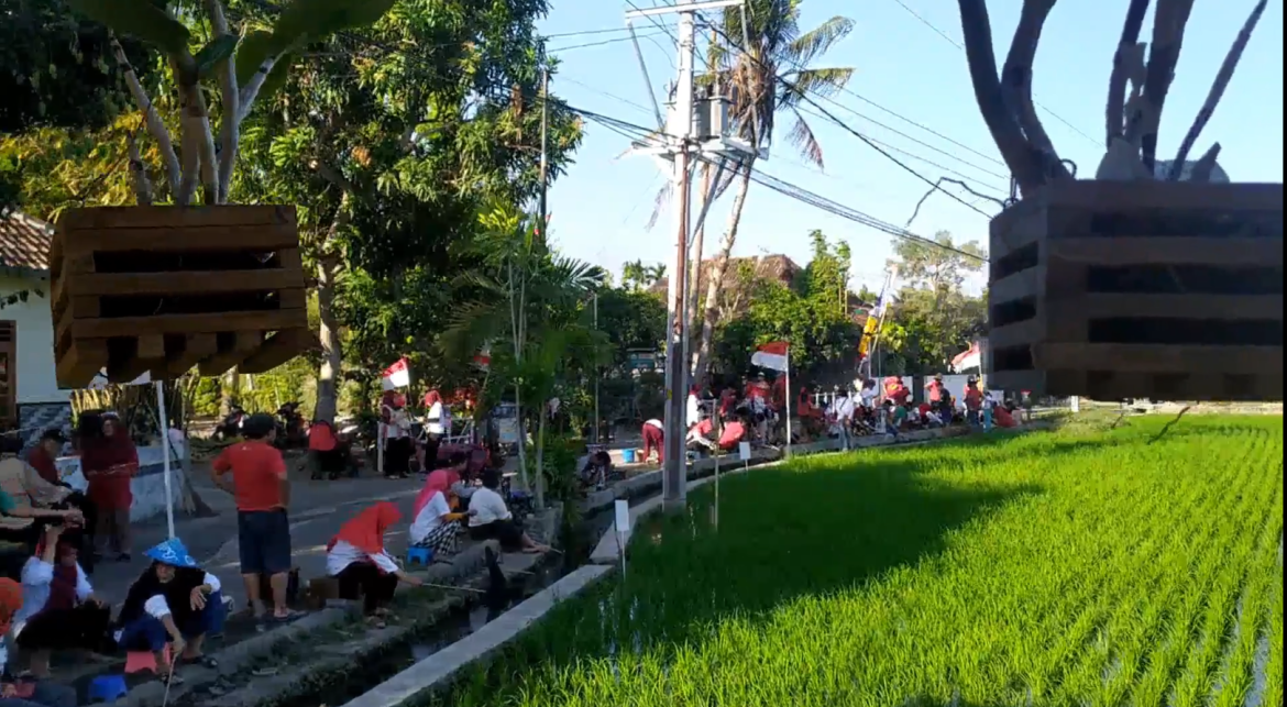 Lestarikan Irigasi Mancing Bersama Ibu-ibu Semarak HUT RI