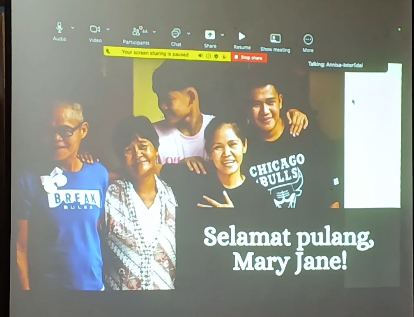 Doa Syukur Digelar Untuk Kepulangan Mary Jane ke Filipina