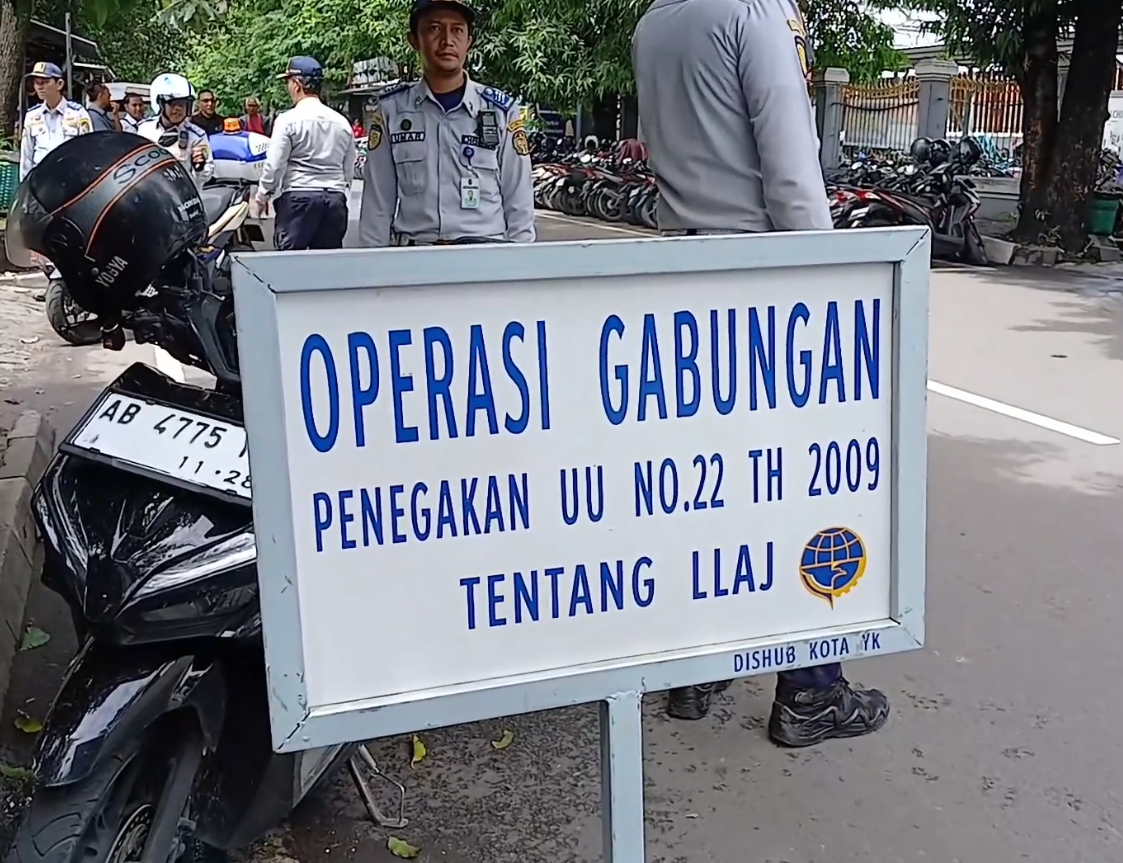 Puluhan Pelanggar Jalan Searah di Lempuyangan Ditilang